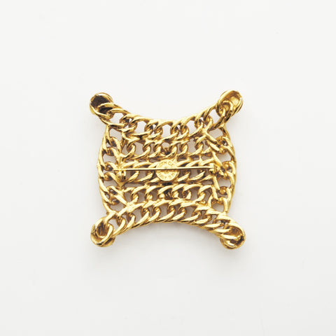CELINE Triomphe Chain Brooch gold WS23257