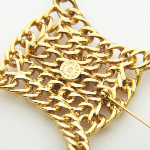 CELINE Triomphe Chain Brooch gold WS23257