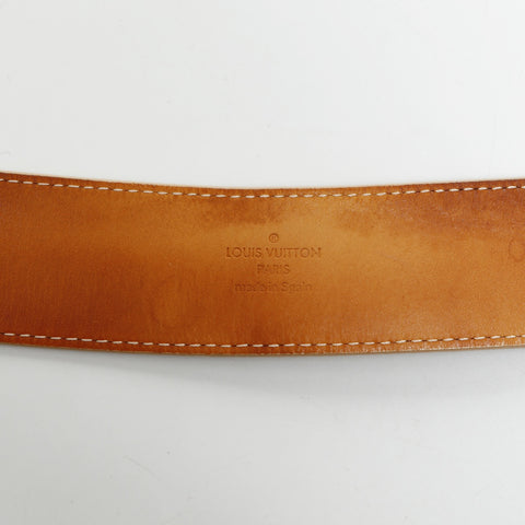 LOUIS VUITTON 2010 patent leather monogram belt Brown WS23259