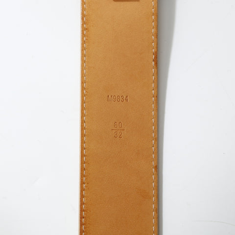 LOUIS VUITTON 2010 patent leather monogram belt Brown WS23259