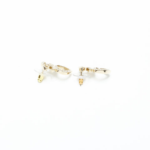 CHANEL P23B 2023 Heart COCO Mark Rhinestone Pierce gold WS23261