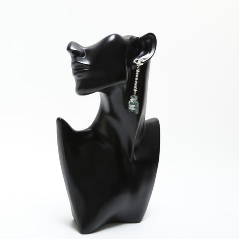 CHANEL B23S 2023 COCO Mark Rhinestone Drop Bottle Motif Pierce Silver WS23262