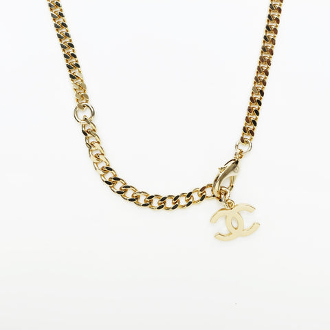 CHANEL B21A 2021 COCO Mark Rhinestone Choker Necklace gold WS23263