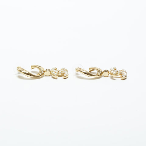 CHANEL B24A 2024 COCO Mark Hoop Pierce gold WS23266