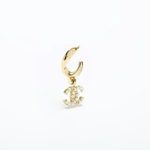 CHANEL B24A 2024 COCO Mark Hoop Pierce gold WS23266