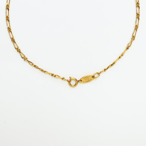 CHANEL 1980s Round COCO Mark Necklace gold WS23269