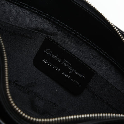 Salvatore Ferragamo Leather Gancini one belt Shoulder Bag black WS23278