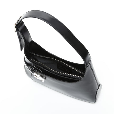 Salvatore Ferragamo Leather Gancini one belt Shoulder Bag black WS23278