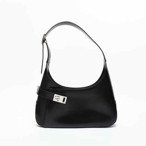 Salvatore Ferragamo Leather Gancini one belt Shoulder Bag black WS23278