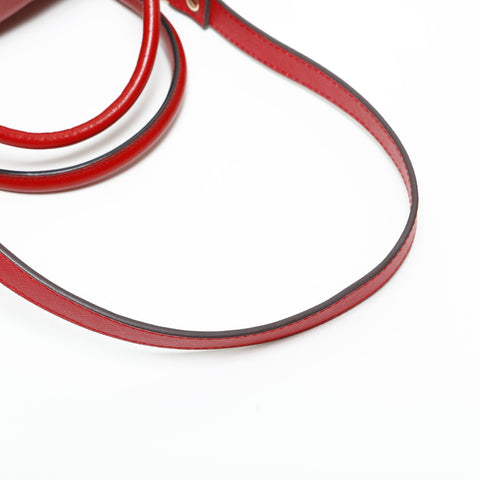 PRADA Saffiano Leather 2-Way Boston Bag Handbag Red WS23279