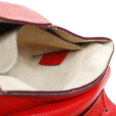 Chloe Leather Mini Drew Shoulder Bag Red WS23280