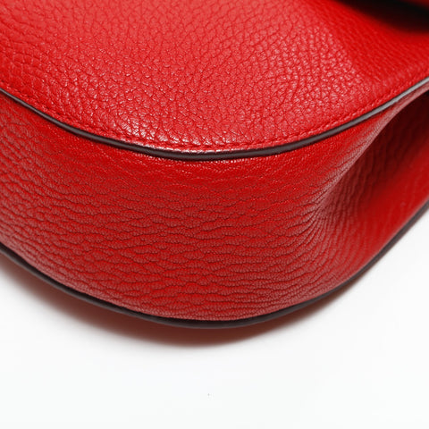 Chloe Leather Mini Drew Shoulder Bag Red WS23280