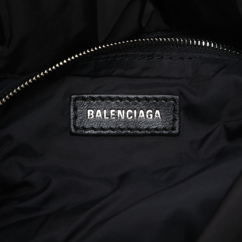 BALENCIAGA Eco Nylon Monaco Chain Padded Mini Bag Shoulder Bag black WS23281