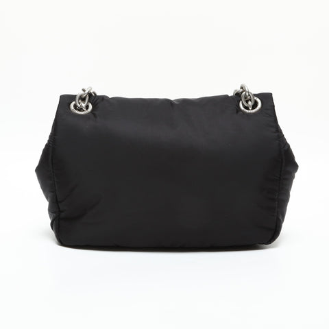 BALENCIAGA Eco Nylon Monaco Chain Padded Mini Bag Shoulder Bag black WS23281
