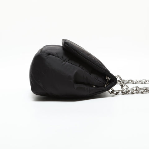 BALENCIAGA Eco Nylon Monaco Chain Padded Mini Bag Shoulder Bag black WS23281