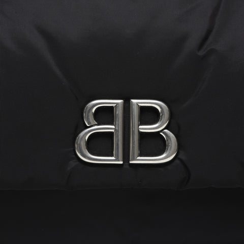 BALENCIAGA Eco Nylon Monaco Chain Padded Mini Bag Shoulder Bag black WS23281