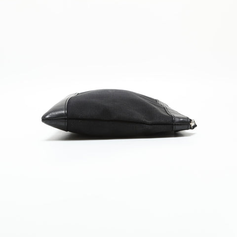 BALENCIAGA M Canvas Clip Logo Clutch Tasche schwarz WS23282