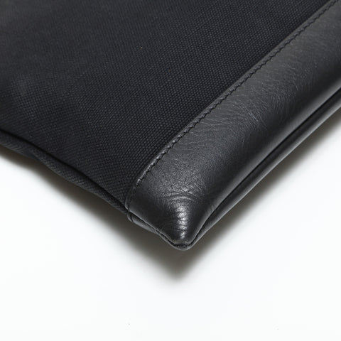 BALENCIAGA M Canvas Clip Logo Clutch Tasche schwarz WS23282