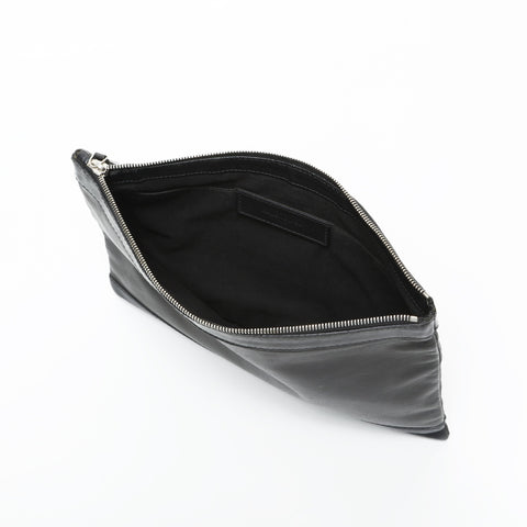 BALENCIAGA M leather clip logo Clutch bag black WS23283