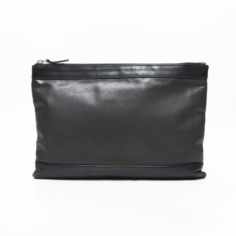 BALENCIAGA M Lederclip-Logo-Clutch-Tasche schwarz WS23283