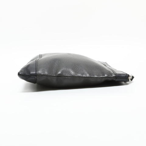 BALENCIAGA M Lederclip-Logo-Clutch-Tasche schwarz WS23283