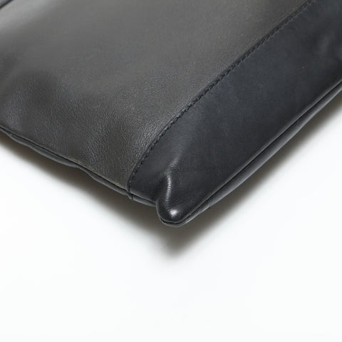 BALENCIAGA M leather clip logo Clutch bag black WS23283