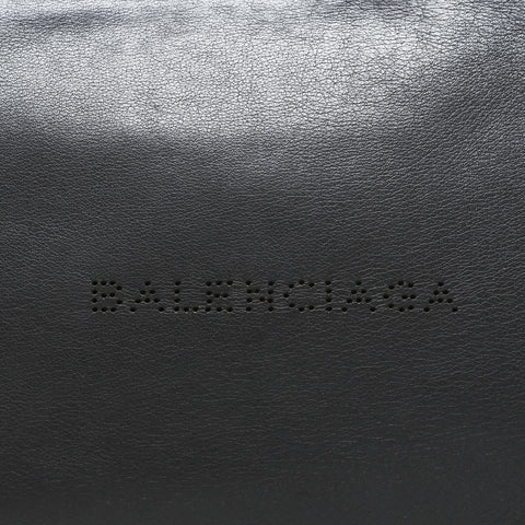 BALENCIAGA M leather clip logo Clutch bag black WS23283