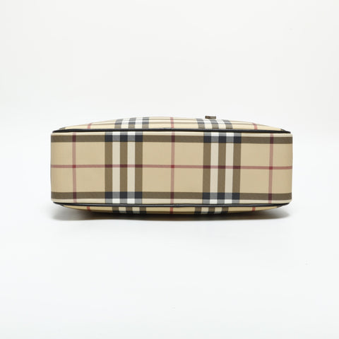 BURBERRY Nova Check PVC Bowling Bag Handbag beige WS23286