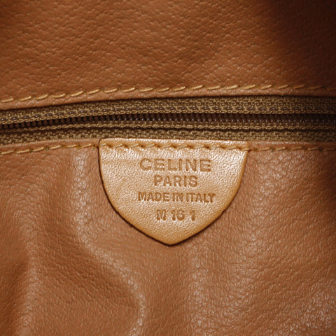 CELINE Macadam PVC Pouch Handbag Brown WS23287