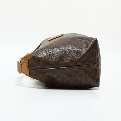 CELINE Macadam PVC Pouch Handbag Brown WS23287