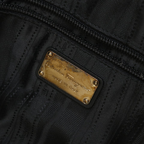 Salvatore Ferragamo Leather Vara Shoulder Bag black WS23289