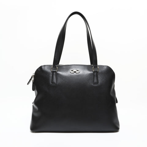 Salvatore Ferragamo Leather Vara Shoulder Bag black WS23289