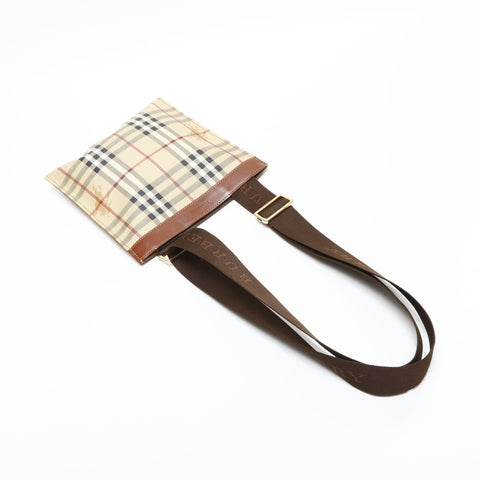 BURBERRY PVC Nova Check Shoulder Bag beige WS23291