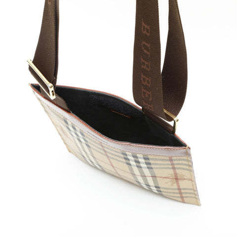 BURBERRY PVC Nova Check Shoulder Bag beige WS23291