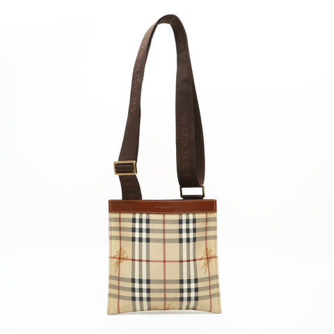BURBERRY PVC Nova Check Umhängetasche beige WS23291