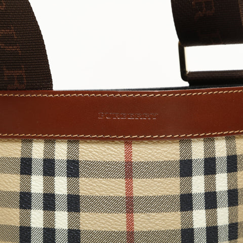 BURBERRY PVC Nova Check Shoulder Bag beige WS23291