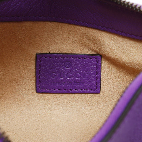 GUCCI Mini Hobo Aphrodite Leather Shoulder Bag purple WS23292