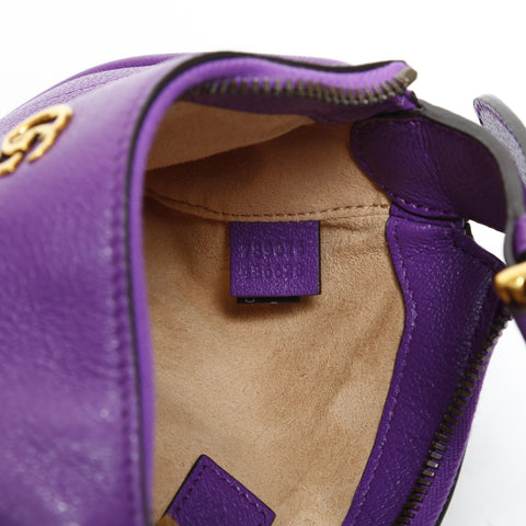 GUCCI Mini Hobo Aphrodite Leather Shoulder Bag purple WS23292