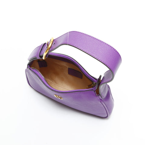 GUCCI Mini Hobo Aphrodite Leather Shoulder Bag purple WS23292