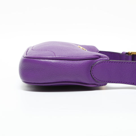 GUCCI Mini Hobo Aphrodite Leather Shoulder Bag purple WS23292