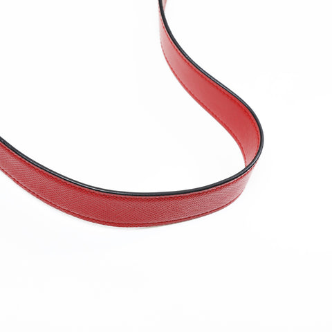 PRADA Monochrome Leather 2way Handbag Red WS23293