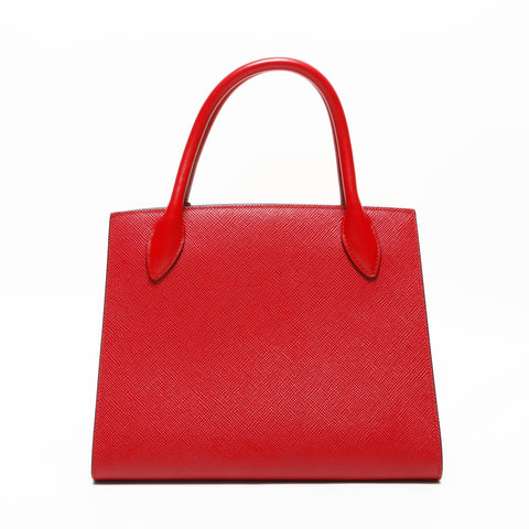 PRADA Monochrome Leather 2way Handbag Red WS23293