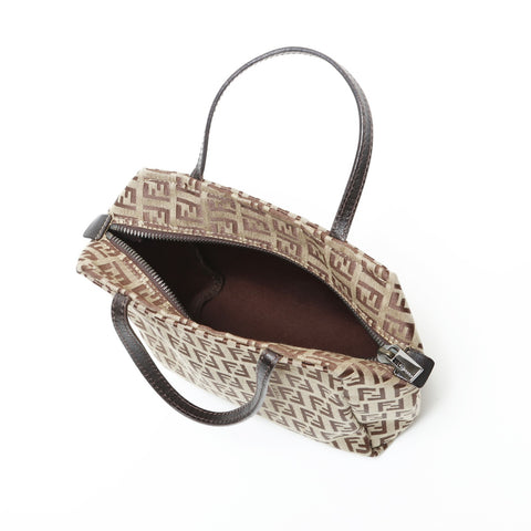 FENDI Zucchino Mini Canvas Handbag beige WS23294