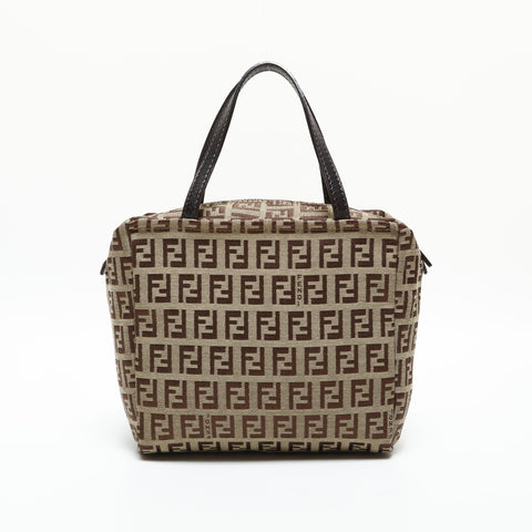 FENDI Zucchino Mini Canvas Handbag beige WS23294