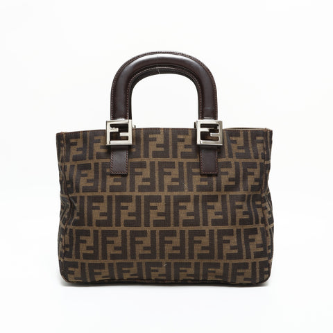 FENDI Zucca canvas Handbag Brown WS23296