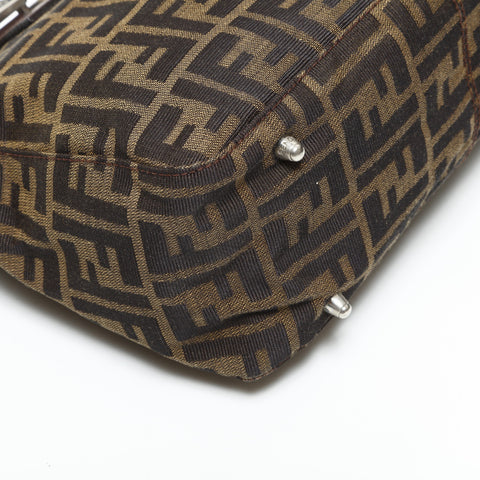 FENDI Zucca canvas Handbag Brown WS23296