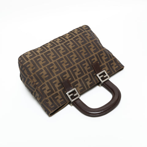 FENDI Zucca canvas Handbag Brown WS23296