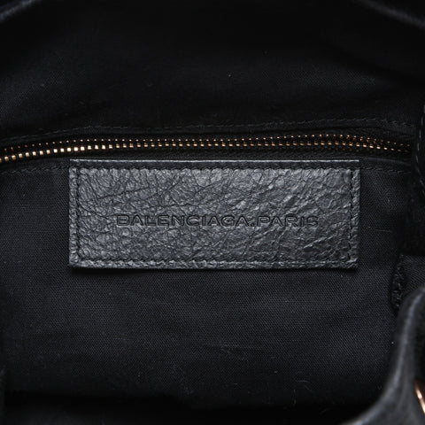 BALENCIAGA Giant Leather 2way Bonbon Shoulder Bag black WS23297