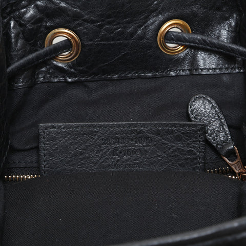 BALENCIAGA Giant Leather 2way Bonbon Shoulder Bag black WS23297