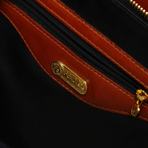 FENDI Pecan Boston PVC 2way Handbag Brown WS23298